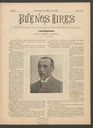 Doctor Enrique S. Quintana : [Murió] el 11 del actual