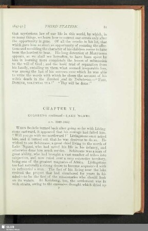 Chapter VI. Kolobeng continued - Lake ´ngami