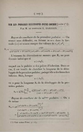 Sur les podaires successives d'une courbe. [Fortsetzung]