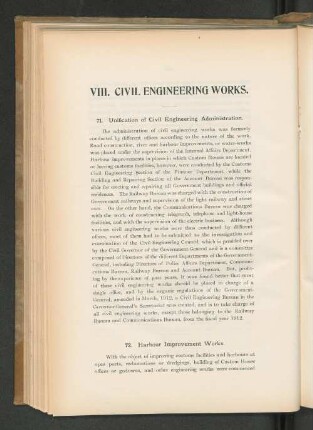 71. Unification of Civil Engineering Administration.