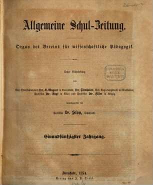 Allgemeine Schulzeitung. 51, 51. 1874