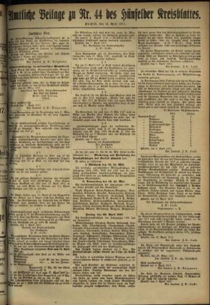 Zweite Ausgabe vom Samstag, den 14. April 1917.
