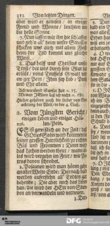 2. Vom Jüngsten Gericht / ewigen Leben und ewiger Höllen-Pein.