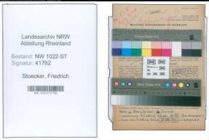 Entnazifizierung Friedrich Stoecker , geb. 02.03.1903 (Schmied)