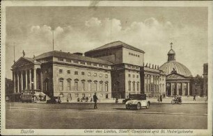 Berlin - Unter den Linden, Staatl. Opernhaus und St. Hedwigskirche