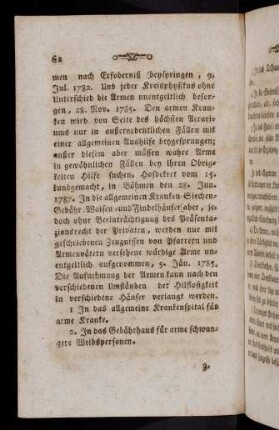 62-68, Die Aufnehmung der Armen kann nach ...