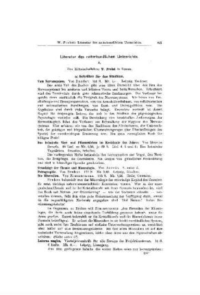 Literatur des naturkundlichen Unterrichts