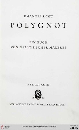 Polygnot: ein Buch von griechischer Malerei: Abbildungen