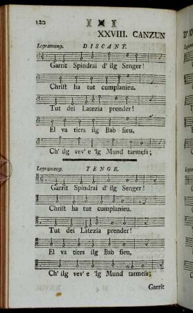 XXVIII. Canzun D' Anseisen