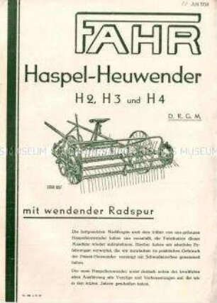 Haspelheuwender H2, H3 und H4