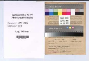 Entnazifizierung Wilhelm Lay , geb. 01.01.1889 (Bankbeamter)