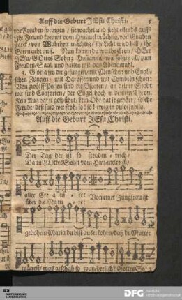 Auff die Geburt JEsu Christi.