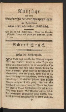 Achtes Stück