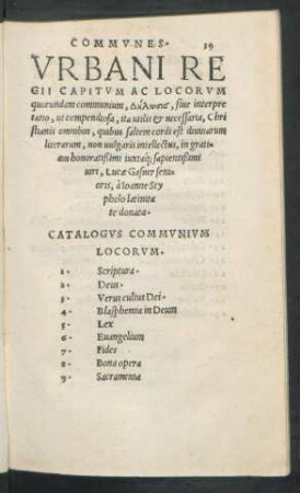 Urbani Regii Capitum Ac Locorum quorundam communium ... sive interpretatio, ut compendiosa, ita utilis et necessaria, Cristianis omnibus, quibus saltem cordi est divinarum literarum, non vulgaris intellectus ...