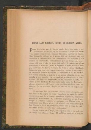Jorge Luis Borges, poeta de Buenos Aires