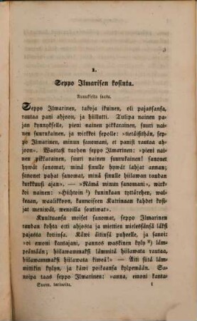 Suomen Kansan satuja ja tarinoita, 1