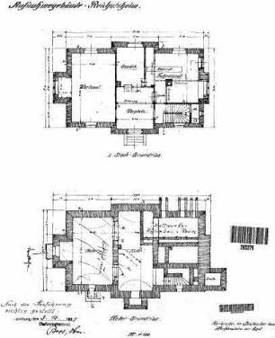 Reicholzheim: Empfangsgebäude Verwaltungsgebäude Grundrisse UG,1.OG