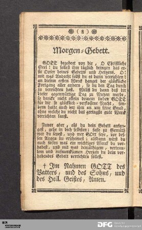 Morgen-Gebett.