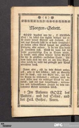 Morgen-Gebett.
