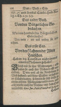 Das ander Buch. Von den Bürgerlichen Gebräuchen