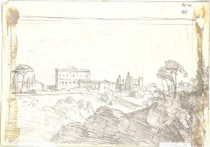 Neureuther, Gottfried von; Italien; Villa mit Park - Studie