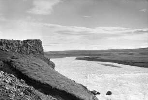 Der Fluss Hvitau kurz vor dem Gullfoss Wasserfall, Island
