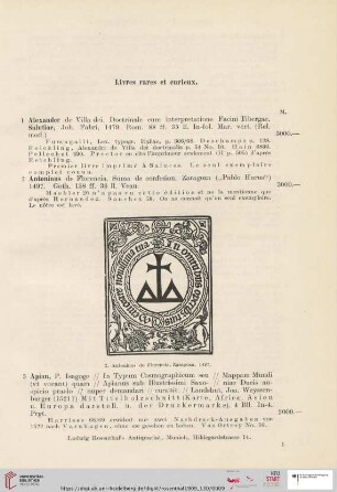 Livres rares et curieux (Nr. 1 - 159)