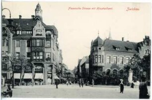 Zwickau. Plauensche Straße mit Hauptzollamt