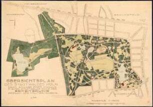 Stadtwald, Köln: Grundriss 1:1500
