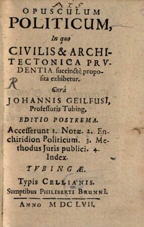 Opusculum politicum