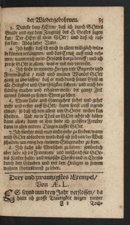 Drey und zwantzigstes Exempel/ Von Ae. L