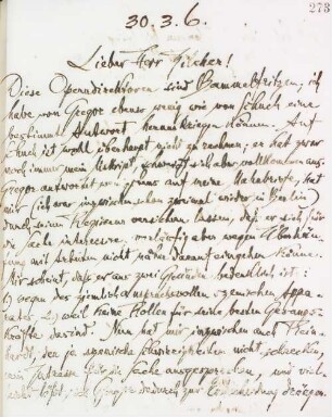 Brief an Hermann Zilcher