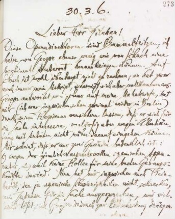 Brief an Hermann Zilcher