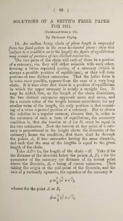 Solutions of a Smith's prize paper for 1871.