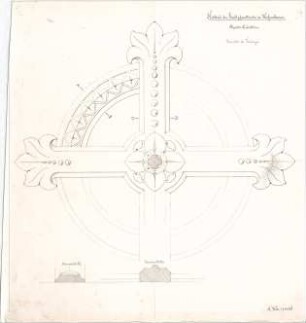 Voit, August von; Weißenhorn; Pfarrkirche - Apostel - Leuchter (Detail, Querschnitte)