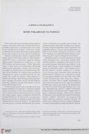 9/10: Domy wikariuszy na Wawelu