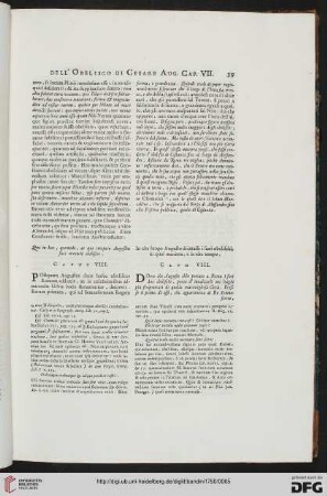 Caput VIII / Capo VIII