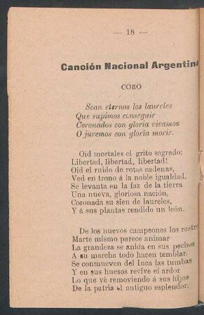 Canción nacional argentina