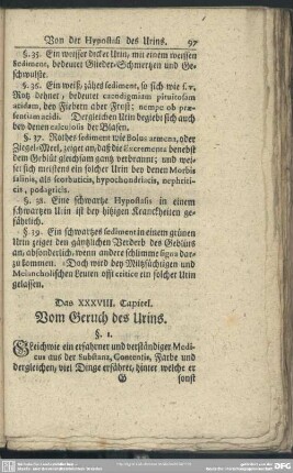 Das XXXVIII. Capitel. Vom Geruch des Urins