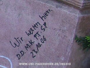 Wir waren hier | D.D. M.K. P.T. S.P | 23.10.06