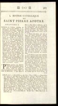 I. Epitre Catholique De Saint Pierre Apotre