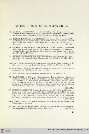 Möbel und Kunstgewerbe (Nr. 128-259)