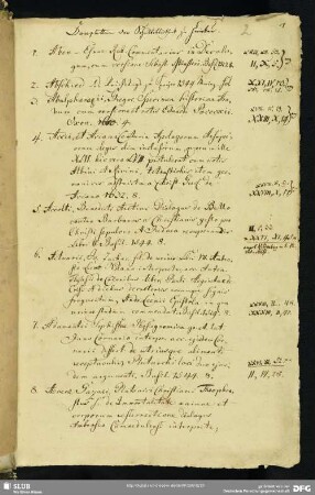 2) Doupletten der Schulbibliothek zu Zwickau. 18. Jahrh.