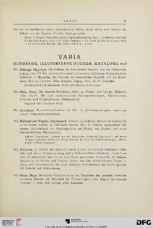 Varia (Nr. 881-899)