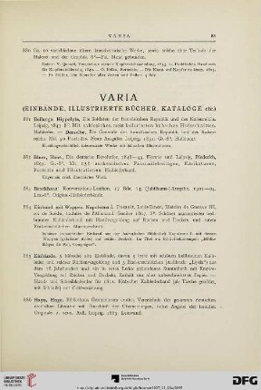 Varia (Nr. 881-899)