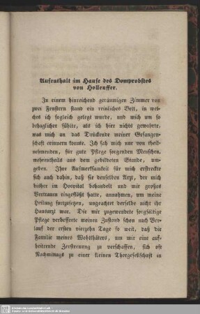 Aufenthalt im Hause des Domprobstes von Holleuffer