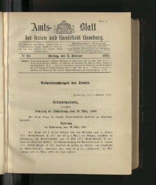 No. 23, 5. Februar 1915