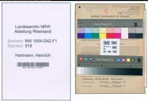 Entnazifizierung Heinrich Hartmann , geb. 09.06.1905 (Bauarbeiter)