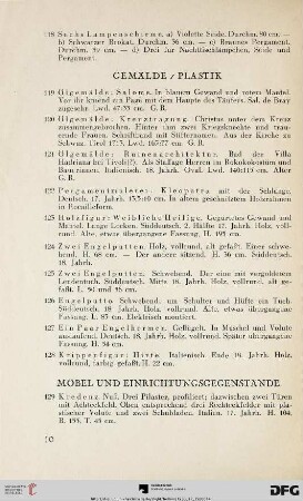 Gemälde/Plastik (Nr. 119-128)