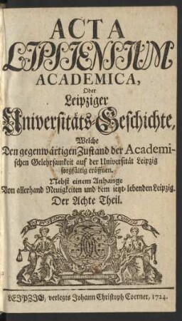 Der Achte Theil: Acta Lipsiensium academica